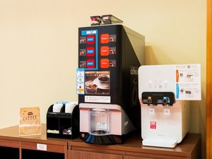 無料のドリンクコーナー