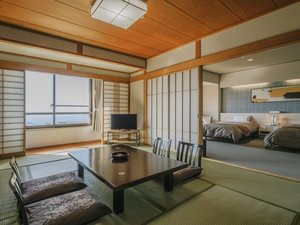 東館和洋デラックスの一例 最上階にあるので、景観もバッチリ!