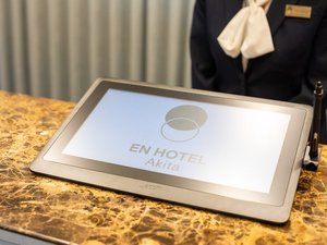 タブレット端末でスムーズなチェックイン手続き。