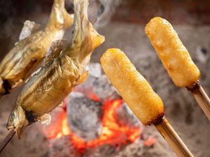 【特別会席・極み会席】囲炉裏で山海の贅沢を味わう