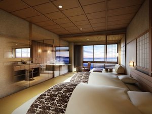 【 2026年11月★全面リニューアル】展望温泉石風呂付き客室/一例