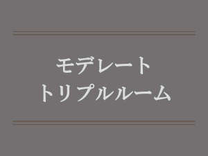 モデレートトリプルルーム