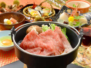 甲州牛贅沢会席(すき焼き)