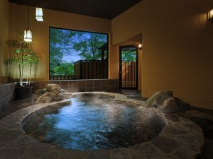 【貸切風呂】内湯「観月の湯」