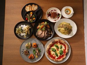 HATAGO HIKONE�́wPIZZERIA AZZURRI�x�ŃC�^���A���f�B�i�[�R�[�X