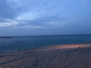 夕方の日本海