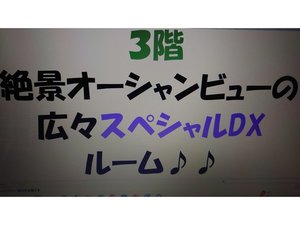 セミダブルベッド2台(+シングルベッド1台追加可能)の3階スペシャルDXルーム