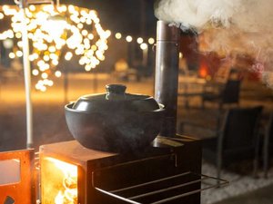 『体験』　藁やきカツオタタキ＆薪炊き土鍋ご飯、BBQ体験 ・キャビン棟・定員4名