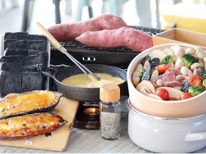 『女子旅』　室戸温野菜＆チーズフォンデュと焼き芋ブリュレ＆焼き芋炭アイス　ペット専用