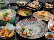 【山口といえば-河豚-◆幸ふくコース】「絶品ふく料理3品×岩国郷土料理」〜冬だけ楽しめる美食のコラボ〜