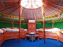 【スタンダード】那須高原のゲルで非日常体験★黒毛和牛入り6種類の屋内BBQ!馬頭琴の調べに癒される夜