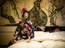 コチラは、Ａタイプのお部屋。ACCENTA（アチェンタ）シリーズの「夜桜」特注フレーム(花小路彩月/城崎温泉)