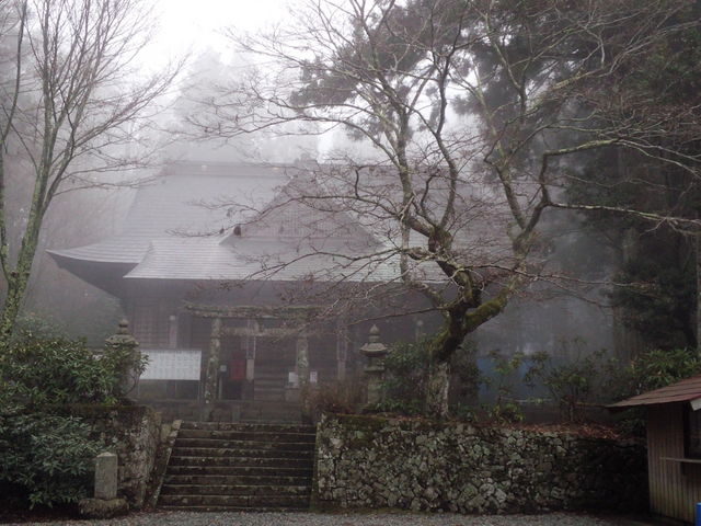 霧が出てきて、さらに神秘的。_西照神社
