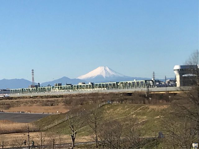 荒川河川敷からの富士山をご堪能下さい。_荒川河川敷