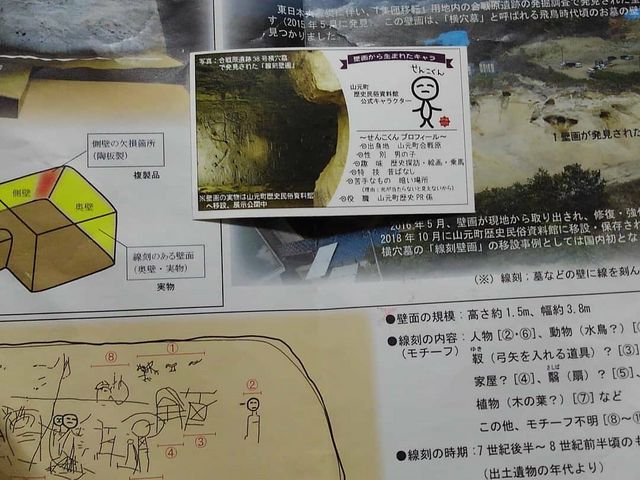 山元町歴史民俗資料館イメージキャラクター
せんこくん
1400年前の「線刻壁画」_山元町歴史民俗資料館
