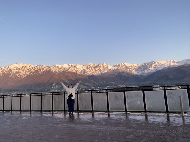 AM5:30���܃e���X�ɂĒ��Ă�_���n�n�C�����h�z�e��