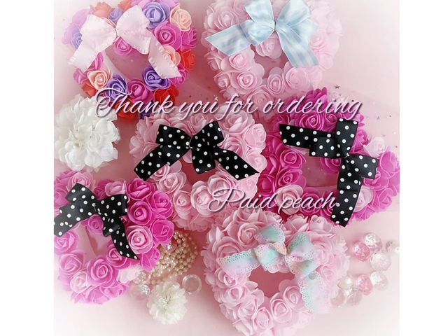 �t�������[�X

���D���ȃt�����[�̐F�⃊�{�������킹�č��܂�
���E���h���[�X��
�^���[�^������܂�_�|�[�Z���[�c�T�����@�p�C�h�s�[�`