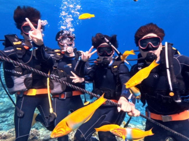 グループもみんなでダイビングできるから
思い出を共有しやすいね!_真心ダイバーズ