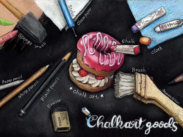 �`���[�N�A�[�g�Ŏg����ނł����C���̓I�C���p�X�i�N�������j_Museart chalk&design