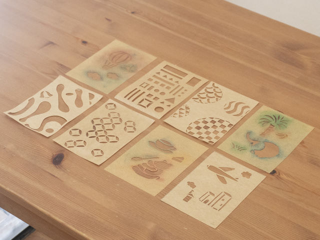 Ha10�I���W�i���̌^�����炨�I�т��������B_Ha10 Textile�Pottery�Work Shop