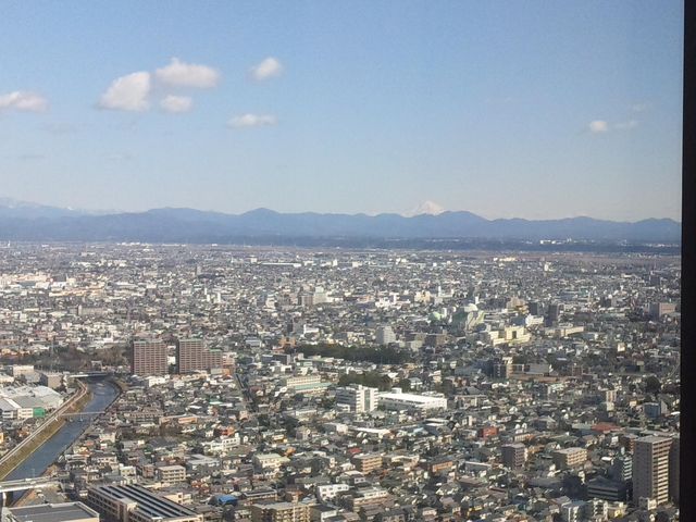 天気良かったので、富士山見えた。_アクトタワー