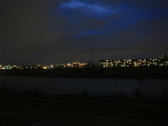 多摩川の夜景_多摩川の散歩道