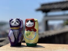 尾道福石猫招き猫シリーズ5点