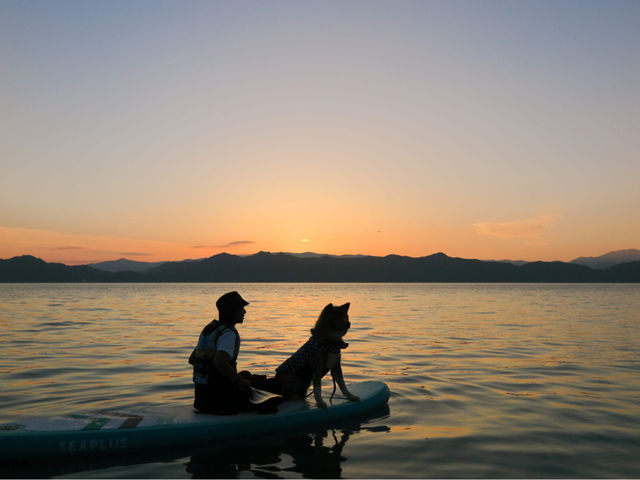�[���̃T���Z�b�gSUP�c�A�[���I�X�X���ł��B_Mikke sup&mountain guide