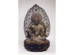 ご売約 East Java 安山岩　女神坐像　石像　弥勒菩薩　インドネシア Toshi Fujiwara | #菩薩半跏像 #飛鳥時代 7世紀 奈良・#中宮寺