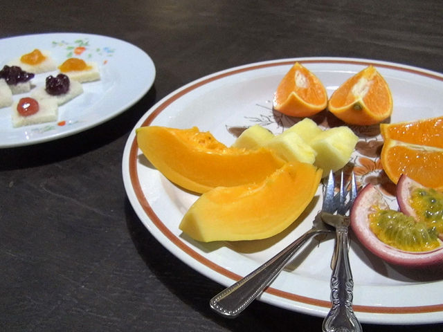 �Ō�Ƀt���[�c�̎��H���ł��܂��B���̂̓W�����ł��ˁB�ʐ^��2�l�O�B_���v���t���[�c�K�[�f���i�p�p�C���̗��j