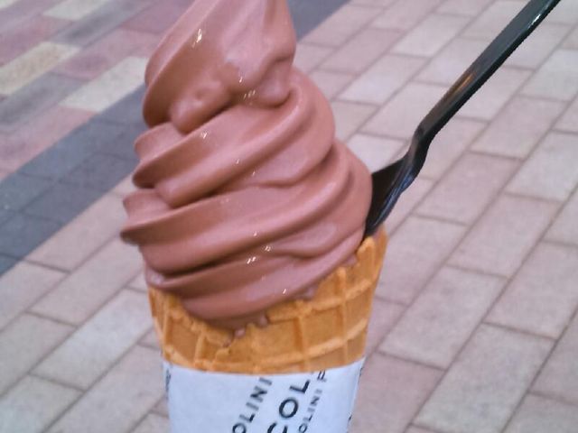 『Marcoliniソフトショコラ』。濃厚なチョコレートのソフトクリーム。_酒々井プレミアム・アウトレット