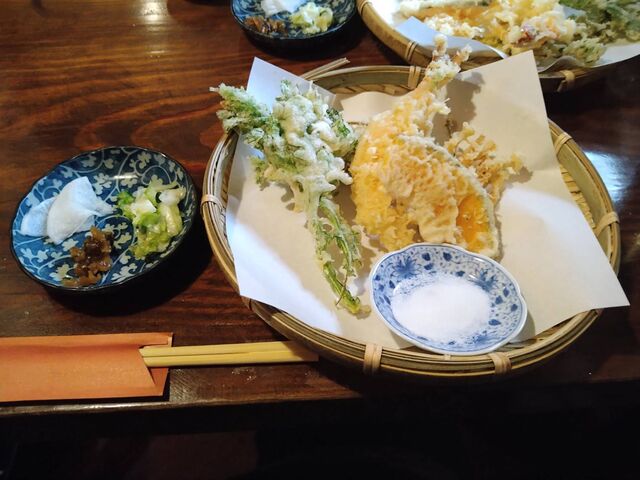 天ぷらとお漬物_蕎麦物語 遊山