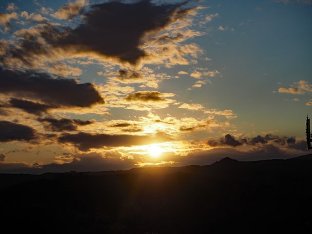 竹崎城址展望台からの夕日_竹崎城址展望台