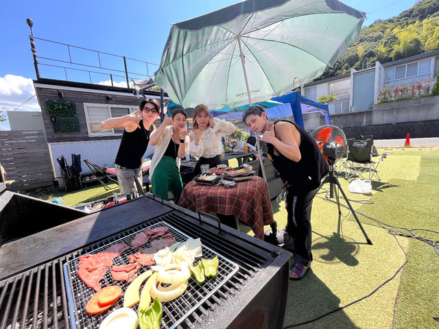 �������肵���o�[�x�L���[�R�����ŒY��BBQ�ō�_Ajiura Base Camp (ABC)
