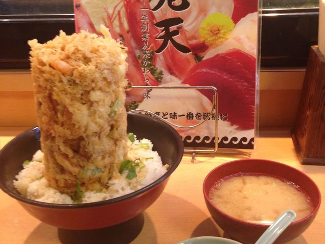 かき揚げ丼 あら汁付き_魚河岸 丸天 みなと店