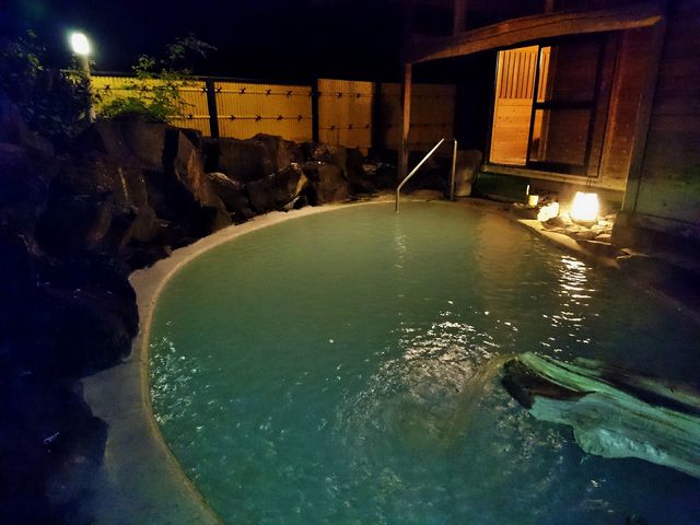 白骨温泉 夜の湯船_白骨温泉