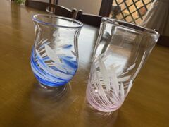 ガラス工芸　蓋付き コンポート　吹きガラス ガラス工芸蓋付き コンポート吹きガラス