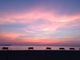 有明浜に沈む夕陽　絶景の写真1