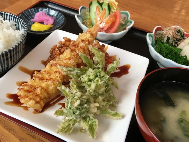 季節の揚げ物3点盛り定食_南の関うから館