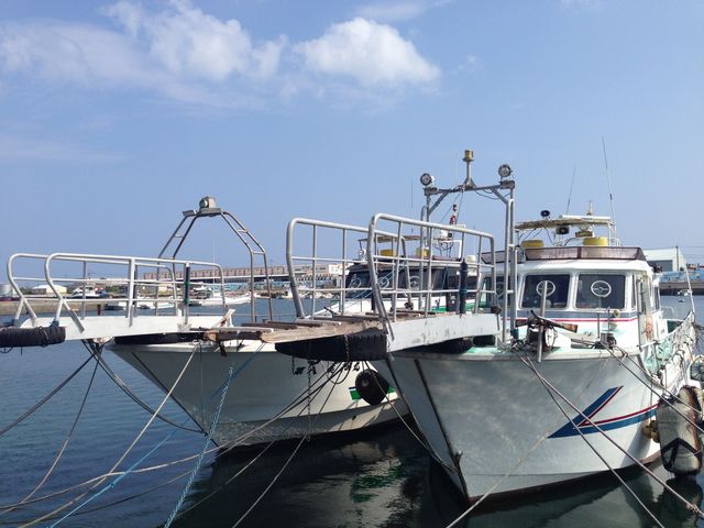 �����Z���^�[�̒��ԏ�O�ɂ͋��D����܂��Ă��܂��B_���肨���Z���^�[