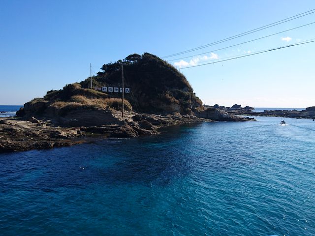 この海を渡ります。_名勝仁右衛門島