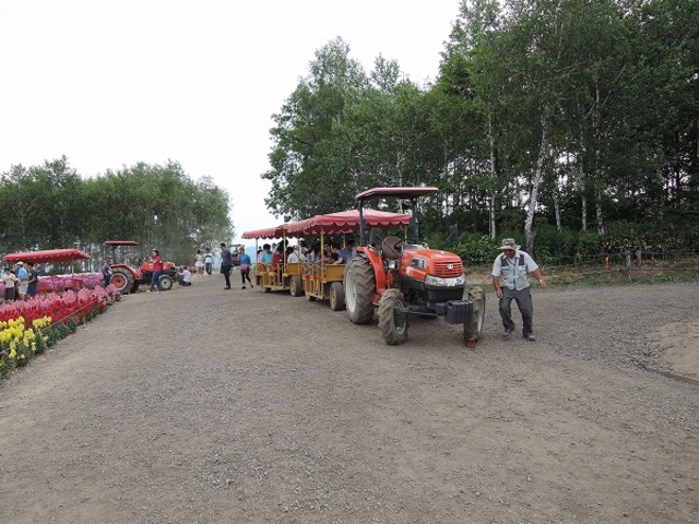 �ړ��̃g���N�^�[���q��_�l�G�ʂ̋u