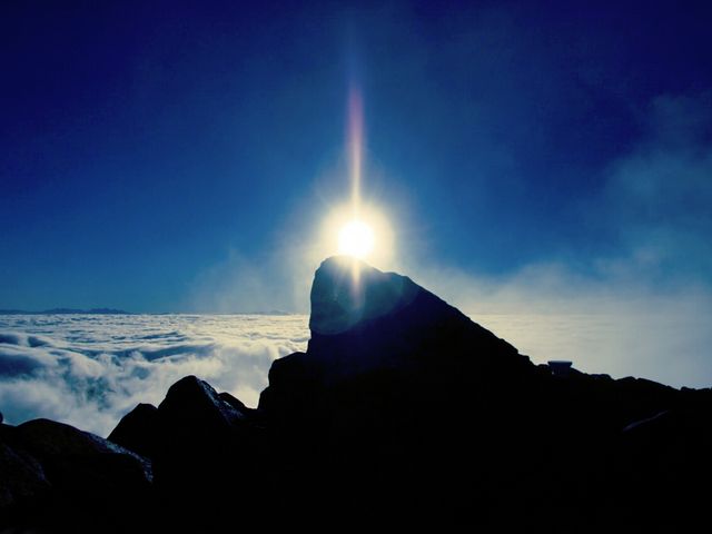 白山頂上からの日の出_白山