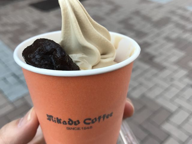 モカソフトクリーム_ミカドコーヒー軽井沢旧道店