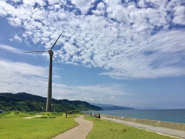 良い天気で気分良く、のんびり出来ます。_道の駅 うみてらす名立