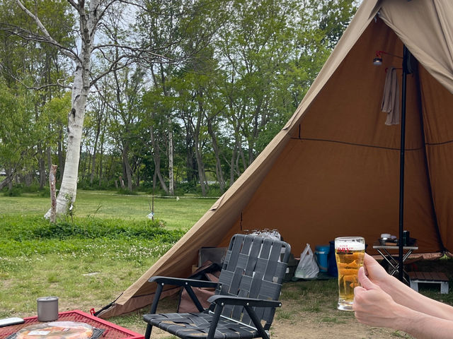 �L�����v��Ő��r�[���ō��ł��I�I_�D�y�ߍx�L�����v�� �����Ƃ����Տ�