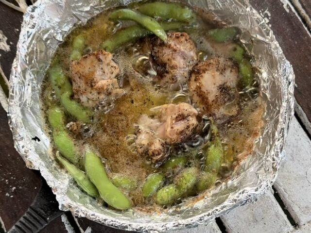 �A�q�[�W��_�r�܊y���^�E���̒� ~��Ƒ�n�̌b�݂�BBQ~