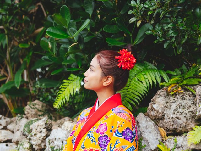 �����ŉ��ꗷ�s�̋L�O�ʐ^����_OKINAWA KIMONO��