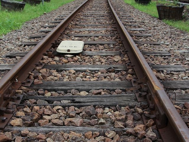 今は廃線となった線路。_高千穂あまてらす鉄道(旧 高千穂駅構内)