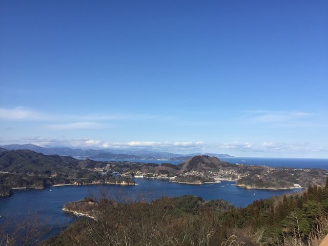 亀山展望台からの景色。気仙沼湾を一望できて爽快な気分です♪_大島